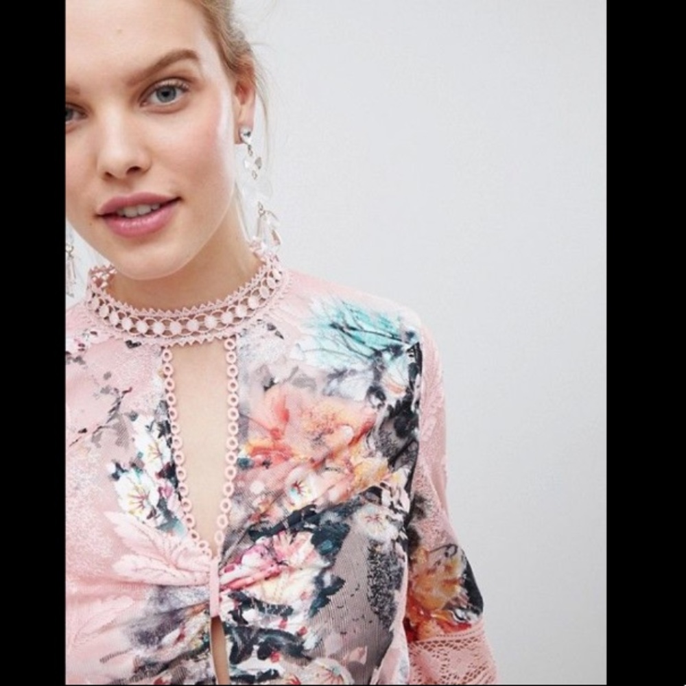 NWT Liquorish Scuba Skater Floral Print Dress US4 UK8 - Picture 4 of 11